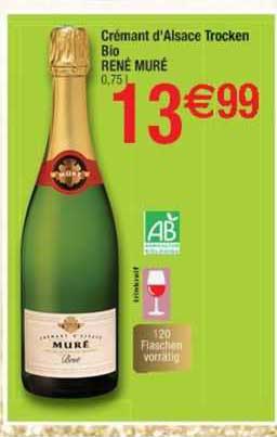 crémant d'alsace trocken bio rené muré