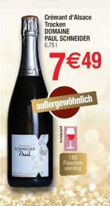 crémant d'alsace trocken domaine paul schneider