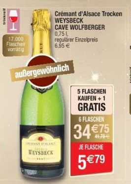 crémant d'alsace trocken weysbeck cave wolfberger