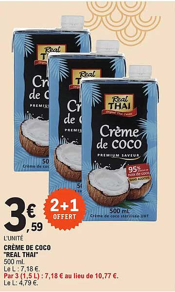 crème de coco "real thai"