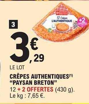 crêpes authentiques "paysan breton"