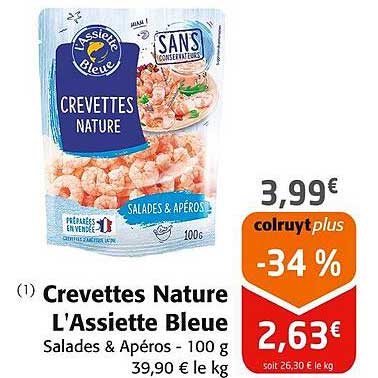 crevettes nature l'assiette bleue