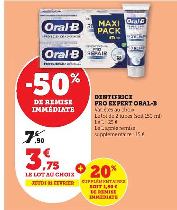 dentifrice pro expert oral-b