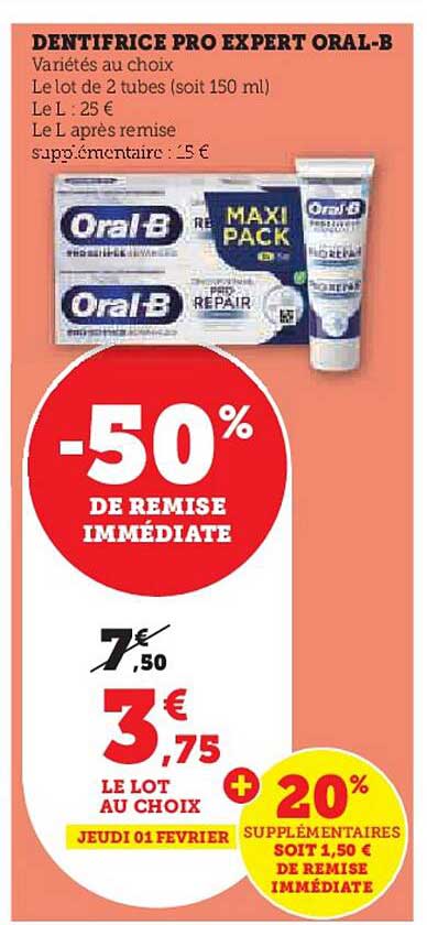 dentifrice pro expert oral-b