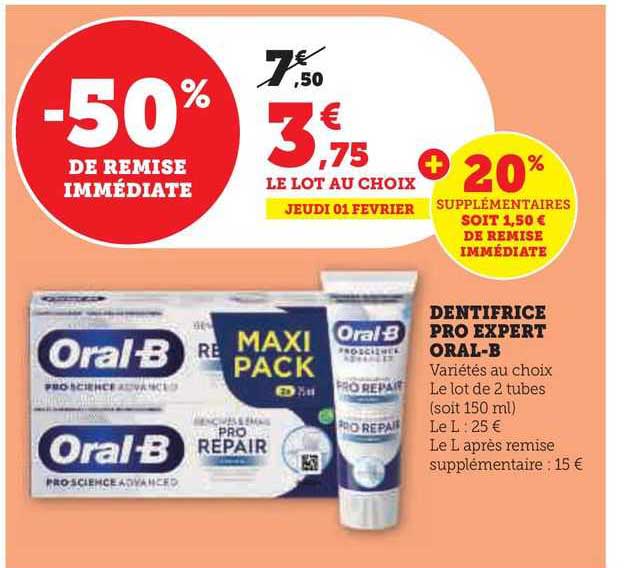 dentifrice pro expert oral-b