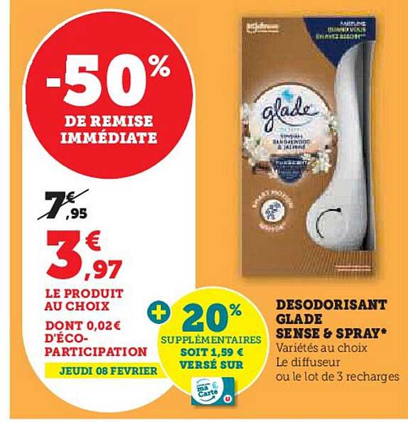 desodorisant glade  sense & spray