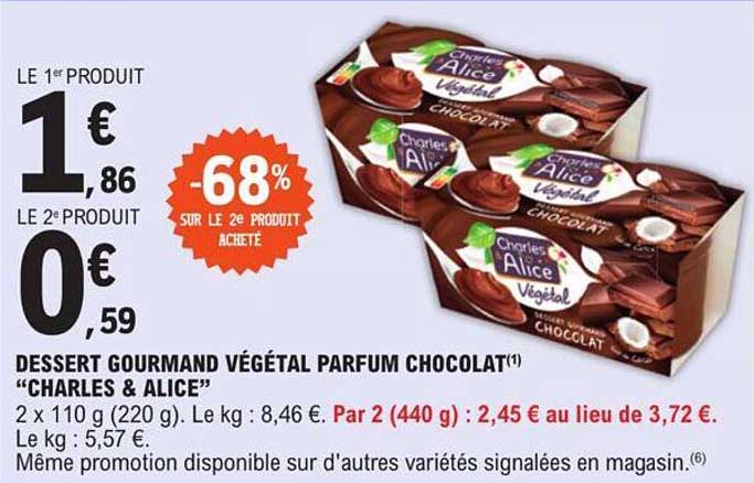 Dessert Gourmand Végétal Parfum Chocolat "charles & Alice"