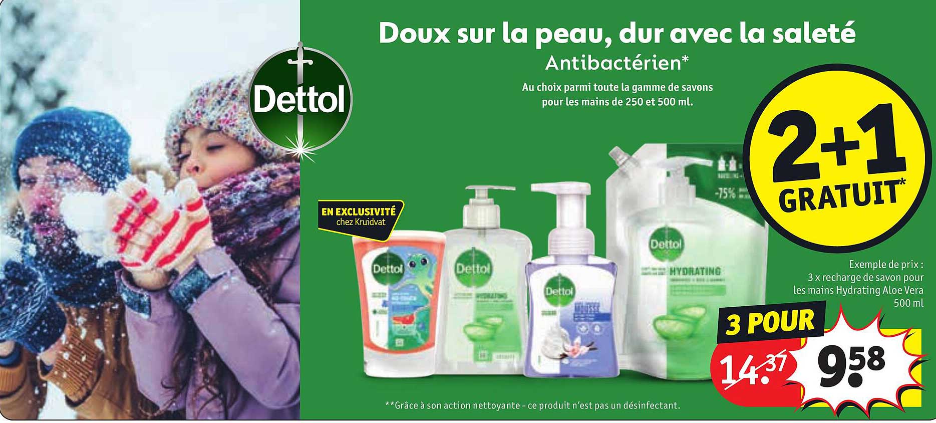 Dettol 3 X Recharge De Savon  Pour Les Mains Hydrating Aloe Vera