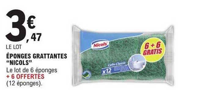 éponges grattantes "nicols"