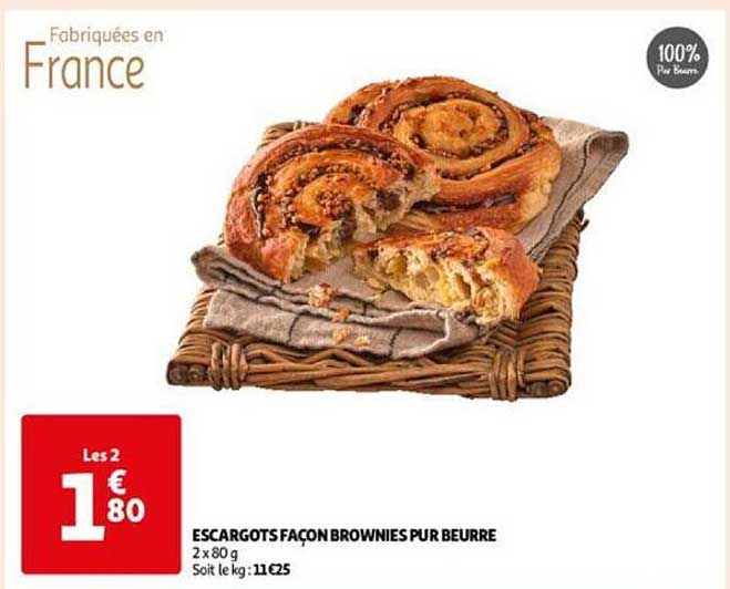 escargots façon brownies pur beurre