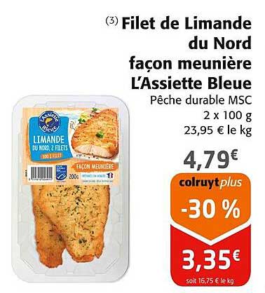filet de limande du nord façon meunière l'assiette bleue