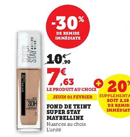 fond de teint super stay maybelline