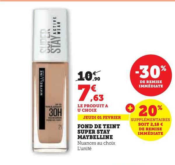 fond de teint super stay maybelline