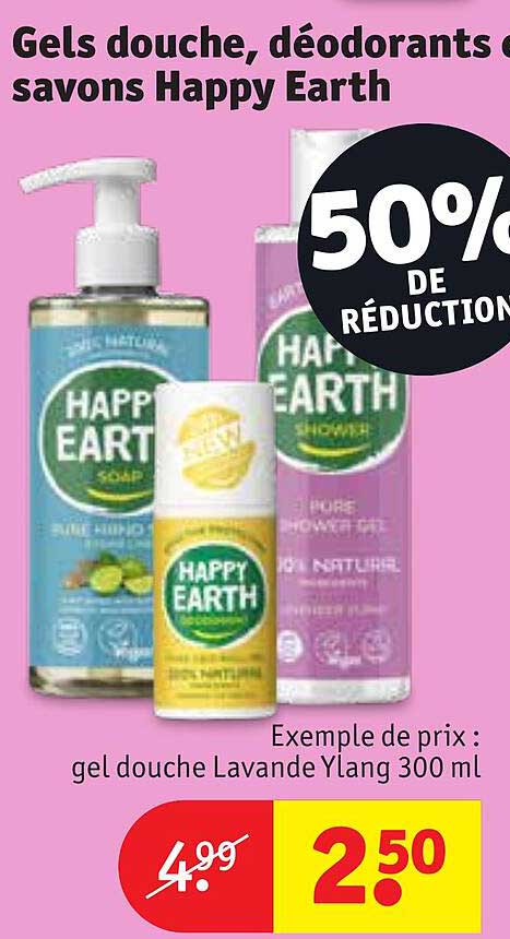 gels douche déodorants et savons happy earth