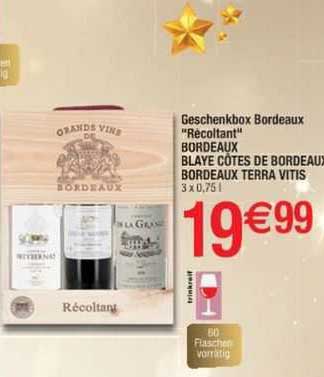geschenkbox bordeaux "récoltant" bordeaux blaye côtes de bordeaux bordeaux terra vitis