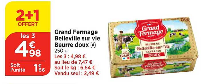 grand fermage belleville sur vie beurre doux