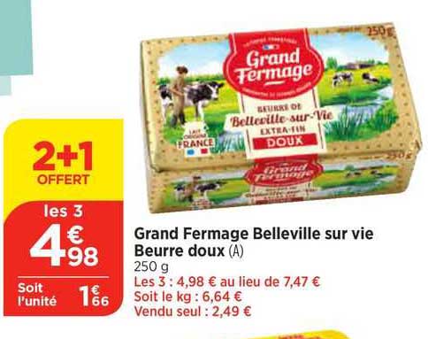 grand fermage belleville sur vie beurre doux