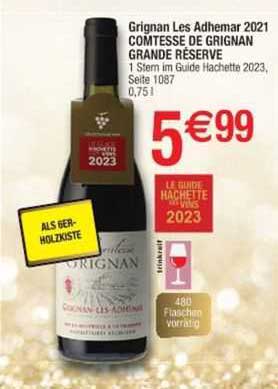 grignan les adhémar 2021 comtesse de grignan grande réserve