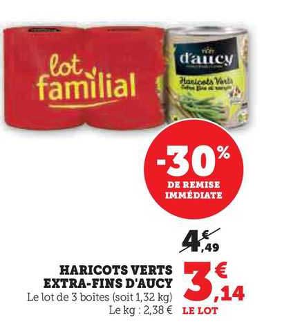 haricots verts extra-fins d'aucy