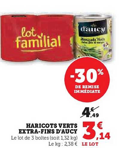 haricots verts extra-fins d'aucy