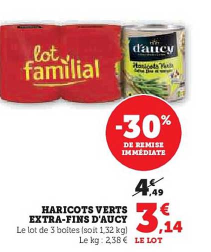 haricots verts extra-fins d'aucy