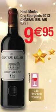 haut médoc cru bourgeois 2013 château bel air