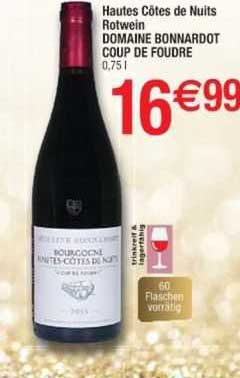 hautes côtes de nuits rotwein domaine bonnardot coup de foudre