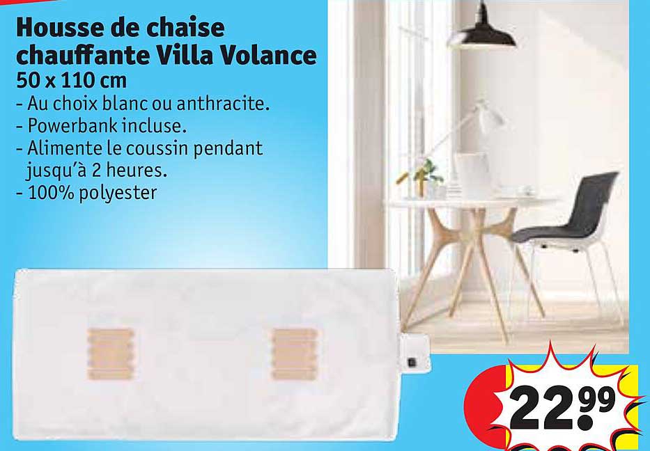 housse de chaise chauffante villa volance 50 x 110 cm
