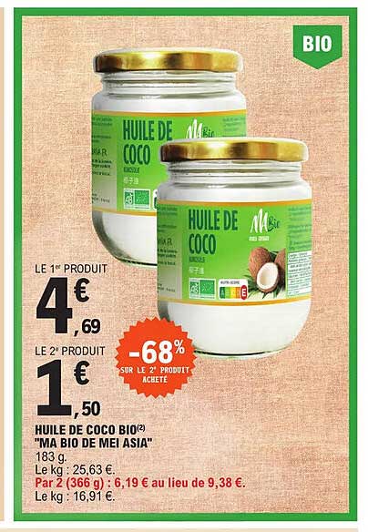 huile de coco bio "ma bio de mei asia"