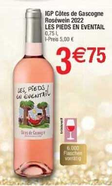 igp côtes de gascogne roséwein 2022 les pieds en éventail