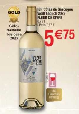 igp côtes de gascogne weiß lieblich 2022 fleur de givre