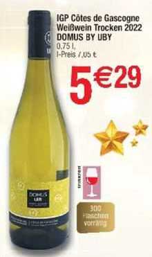 igp côtes de gascogne weißwein trocken 2022 domus by uby
