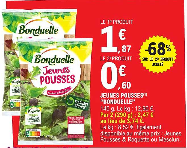 jeunes pousses "bonduelle"