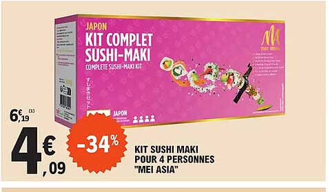 kit sushi maki pour 4 personnes "mei asia"