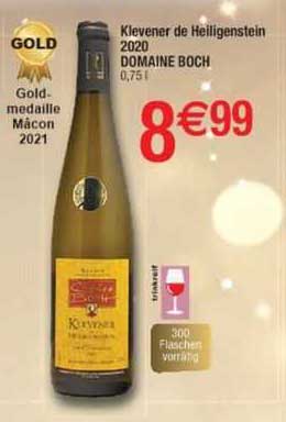 klevener de heiligenstein 2020 domaine boch