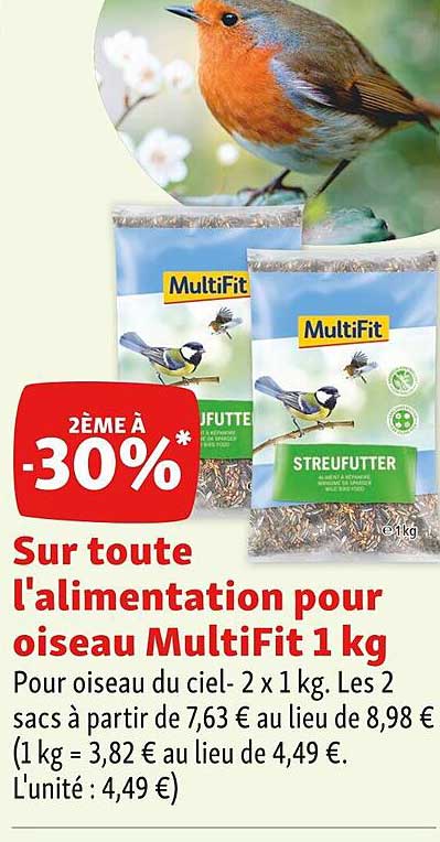 l'alimentation pour oiseau multifit 1 kg