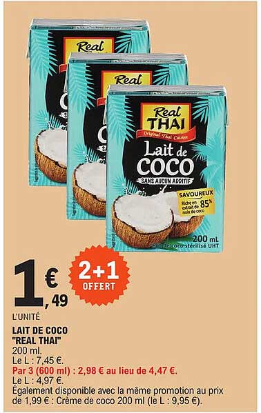 lait de coco "real thai"