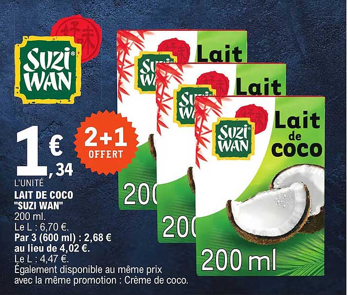lait de coco "suzi wan"