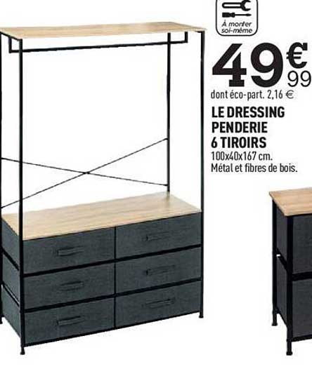 Le Dressing Penderie 6 Tiroirs