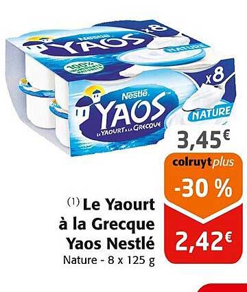 Le Yaourt à La Grecque Yaos Nestlé