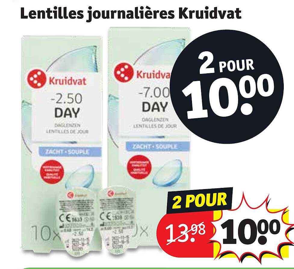 lentilles journalières kruidvat