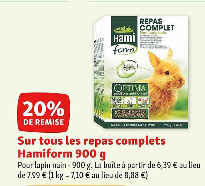 les repas complets hamiform 900 g