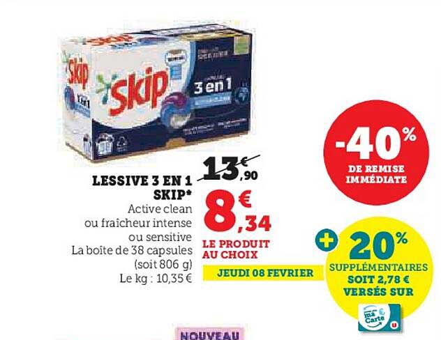 Lessive 3 En 1 Skip