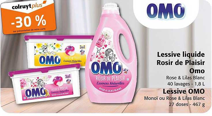 Lessive Liquide Rosir De Plaisir Omo, Lessive Omo
