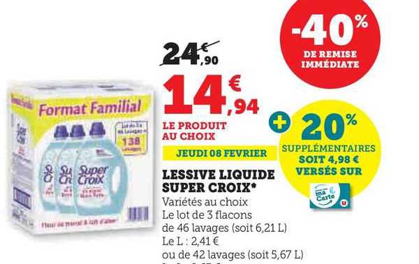 Lessive Liquide Super Croix