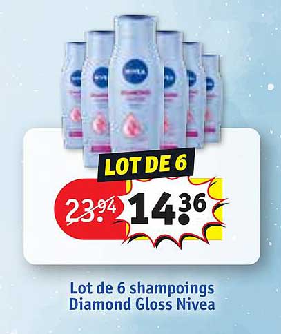 Lot De 6 Shampoing Diamond Gloss Nivea