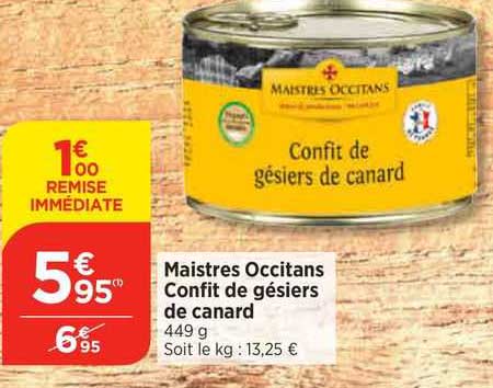 maistres occitans confit de gésiers de canard
