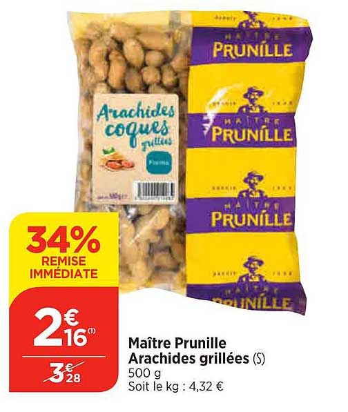 maître prunille arachides grillées
