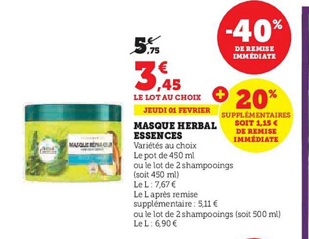 masque herbal essences