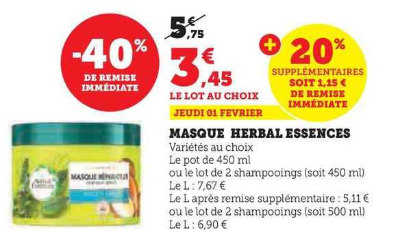 masque herbal essences